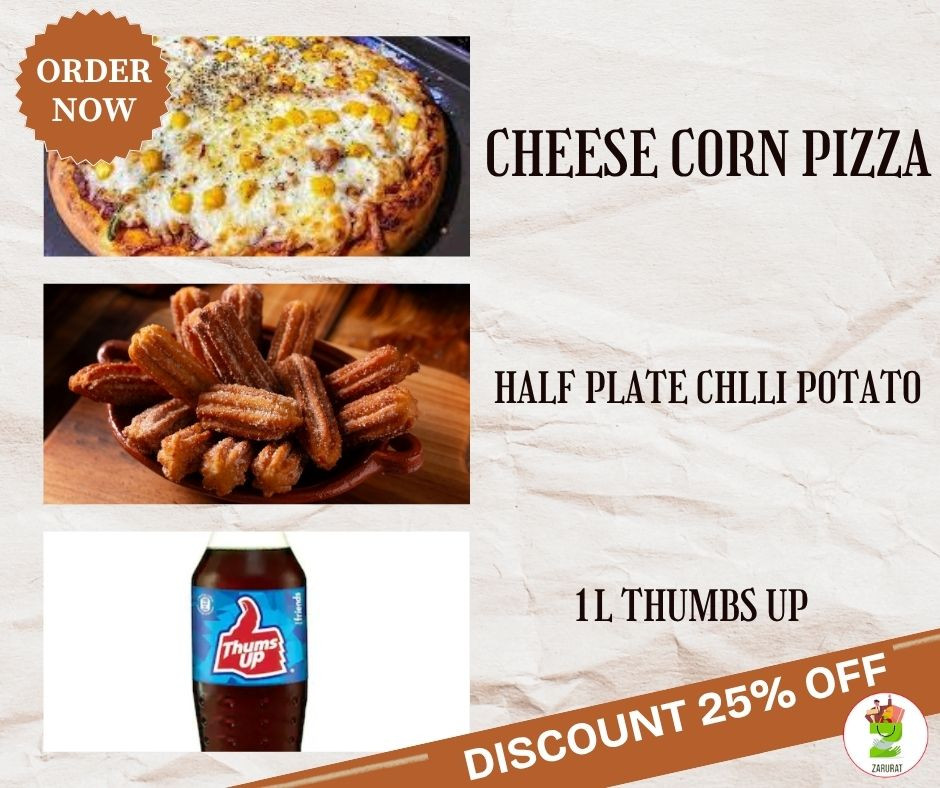 Combo Pack of Chilli Potato, Cheese Pizza and Cold Drink
