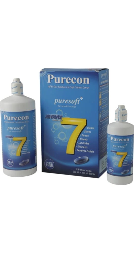 Purecon Contact Lense Solution 500ML  (360 ML+140ML)
