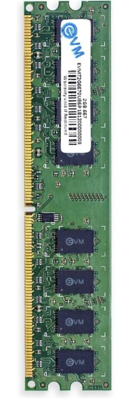 EVM 2GB DDR2 Desktop RAM 667MHz Long-DIMM Memory - Boost Your Computer's Performance with Reliable and Efficient Memory Upgrade -