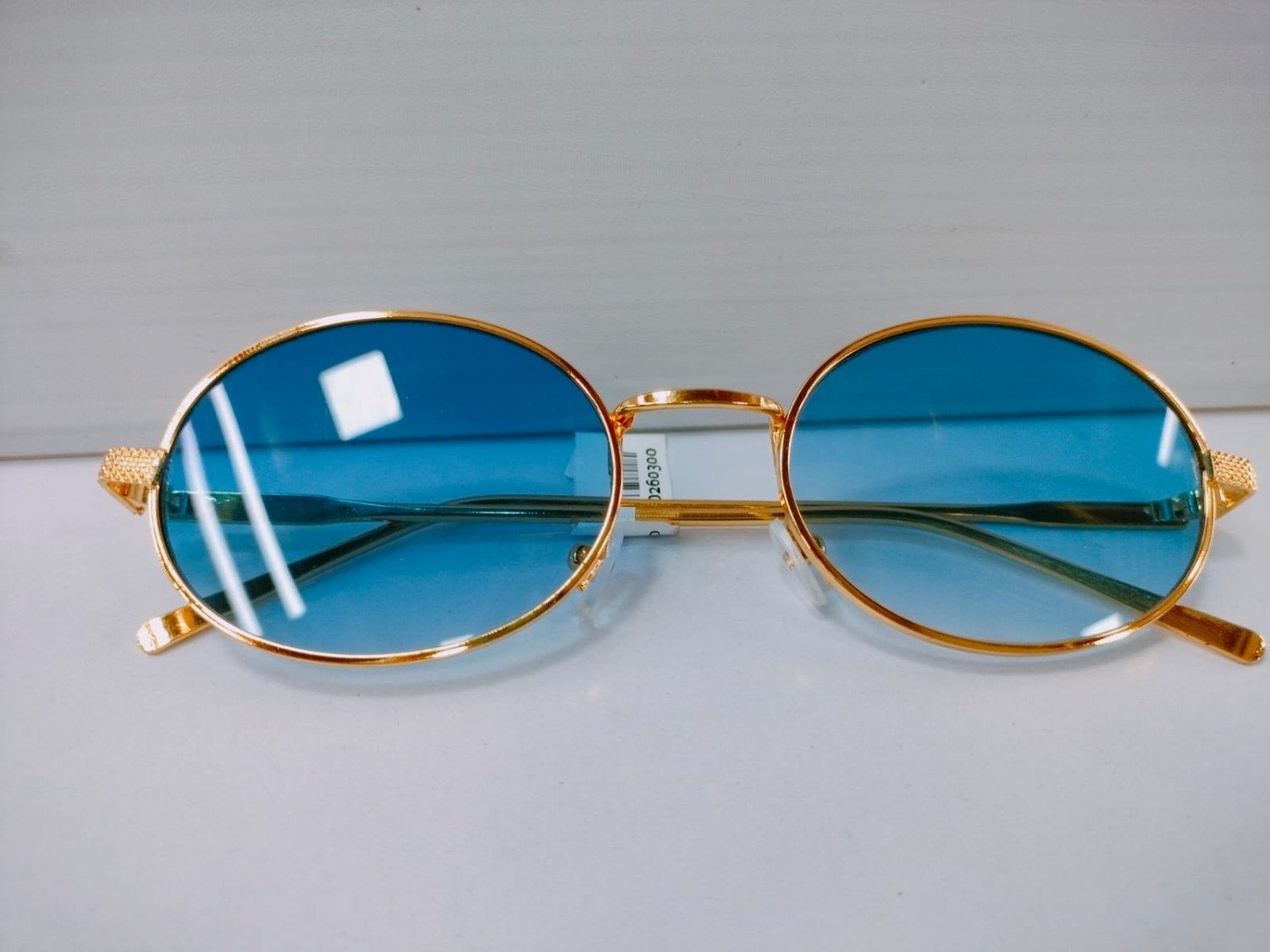 TCG- Oval Metal Golden Frame Sunglasses (Chashma)