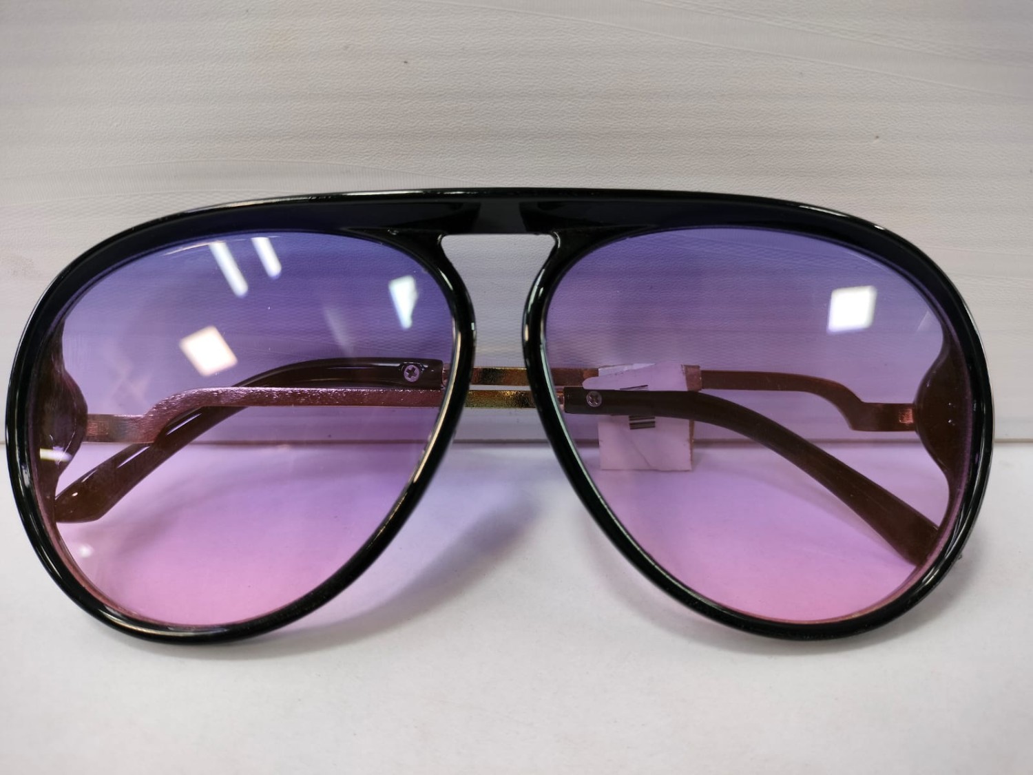 TCG- Aviator Sheet Frame with Metal Golden Sides Sunglasses (Chashma)